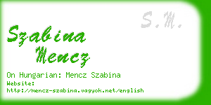 szabina mencz business card